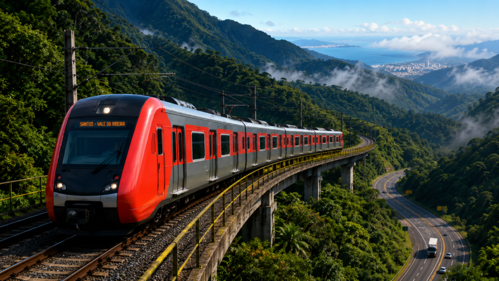 Novo trem deve conectar Santos ao Vale do Ribeira com três tipos de serviço