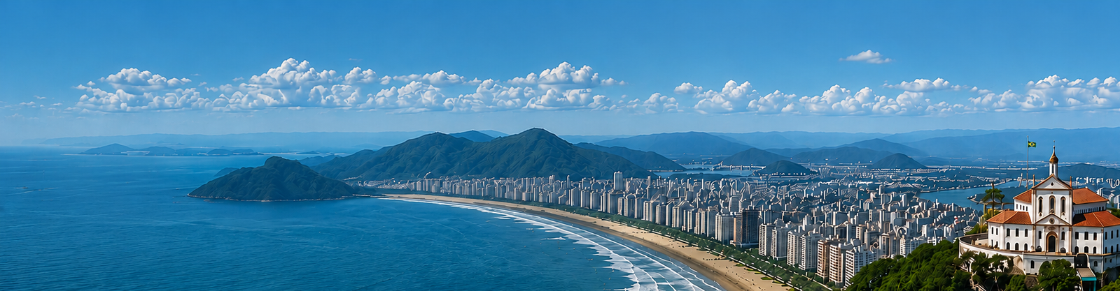 Contato Vista panorâmica de Santos