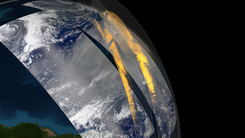 Poeira do Saara atravessa o Atlântico e ajuda a fertilizar a Amazônia Mapa científico da NASA representa a rota da poeira do Saara pelo Atlântico até a Amazônia